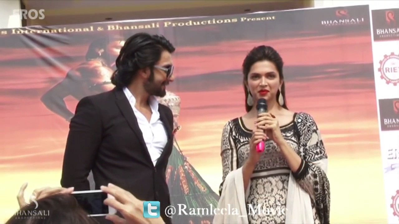 Deepika Padukone & Ranveer Singh visit RIET-Jaipur to promote 'Ram Leela'