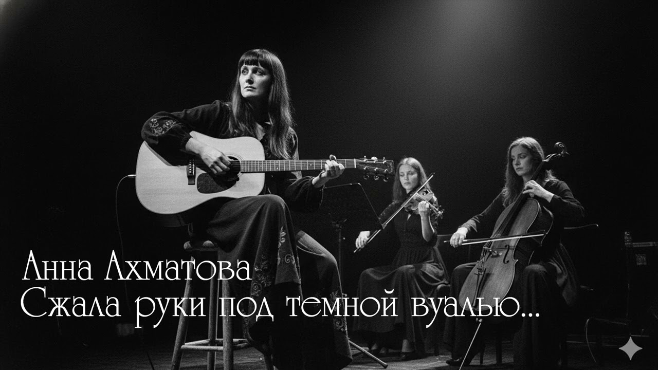 Анна Ахматова - Сжала руки под темной вуалью (acoustic trio | guitar violin cello | AI-cover)