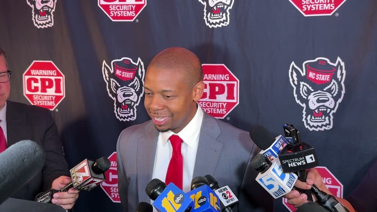 NC State head coach Justin Gainey breakout session following introductory press conference