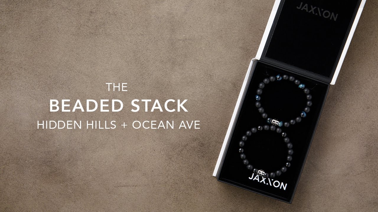 Men's Beaded Bracelet Stack with Silver Detail | Men's Jewelry Unboxing | JAXXON