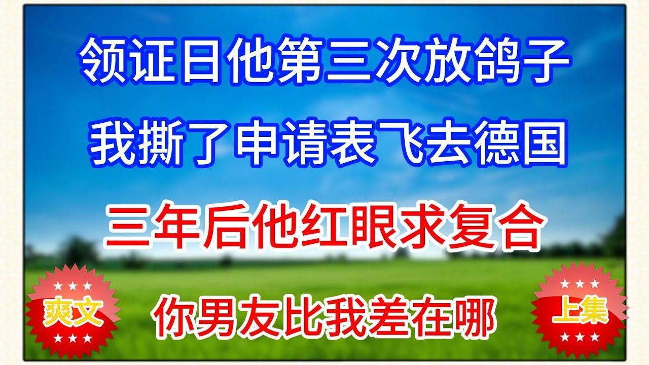 領證日他第三次放鴿子，我死了申請表飛法國。三年後他紅眼求復合，你男友比我差在哪？（上集）#流金歲月 #黃昏講故事 #心書時光 #情感故事 #花開富貴 #感人故事 #深夜談話#人生故事#家庭故事