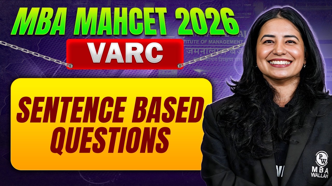 MBA MAHCET Preparation 2026  | Sentence Based Questions | MBA Wallah