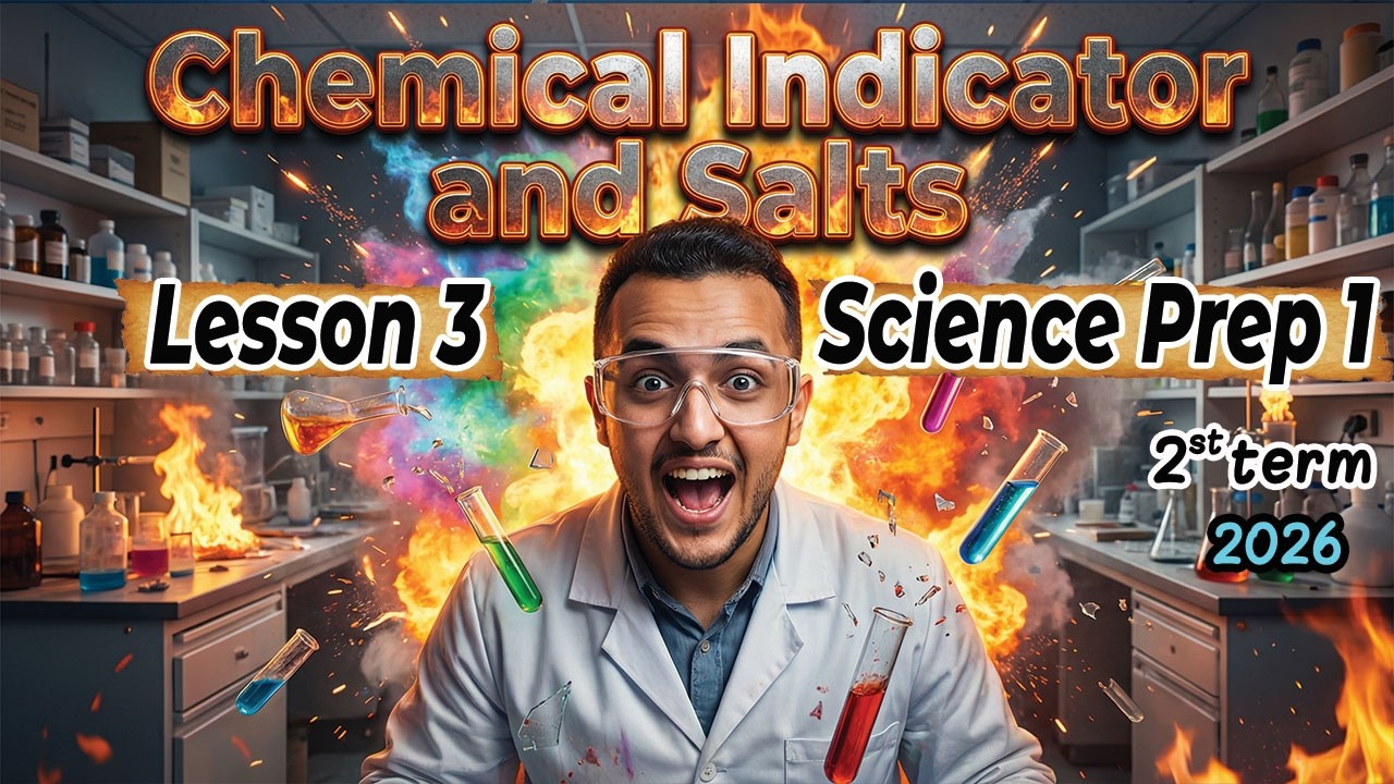 شرح Chemical indicator and Salts | ساينس أولى إعدادي | Unit 1 Lesson 3 ترم ثاني 2026 |𝐒𝐜𝐢𝐞𝐧𝐜𝐞 𝐏𝐫𝐞𝐩 𝟏