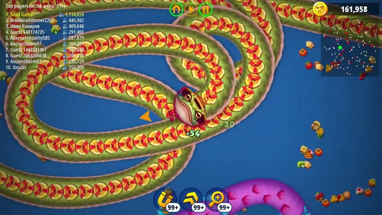 🐍WORMSZONE.IO | Giant Slither Snake TOP 01 / Epic Worms Zone Best Gameplay!