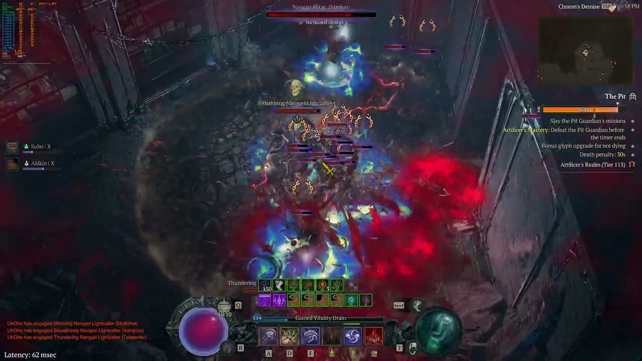 [Diablo 4] (Season 10 PTR) Pit 113 clear - Altered Blood Spear Necro
