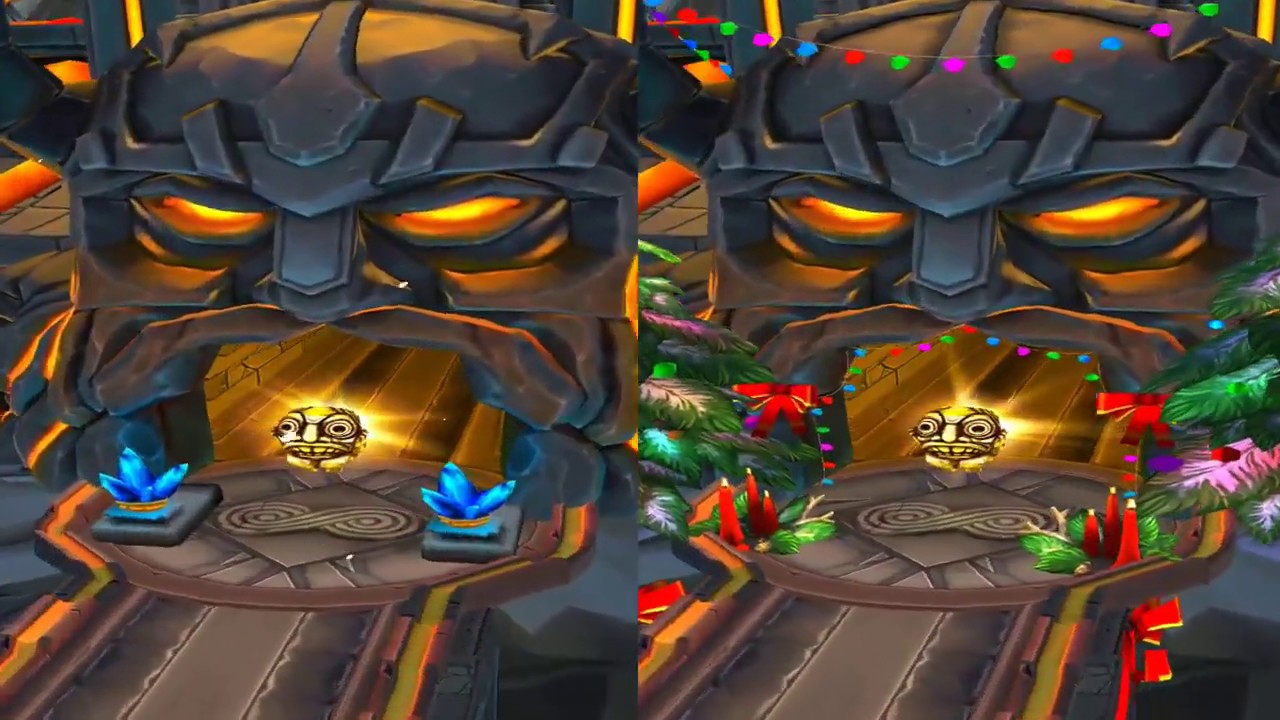 Temple Run 2 VOLCANO ISLAND VS HOLIDAY HAVOC ANDROID GAMEPLAY