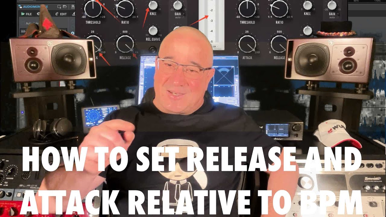 How to set release and attack settings relative to a mix BPM in mastering