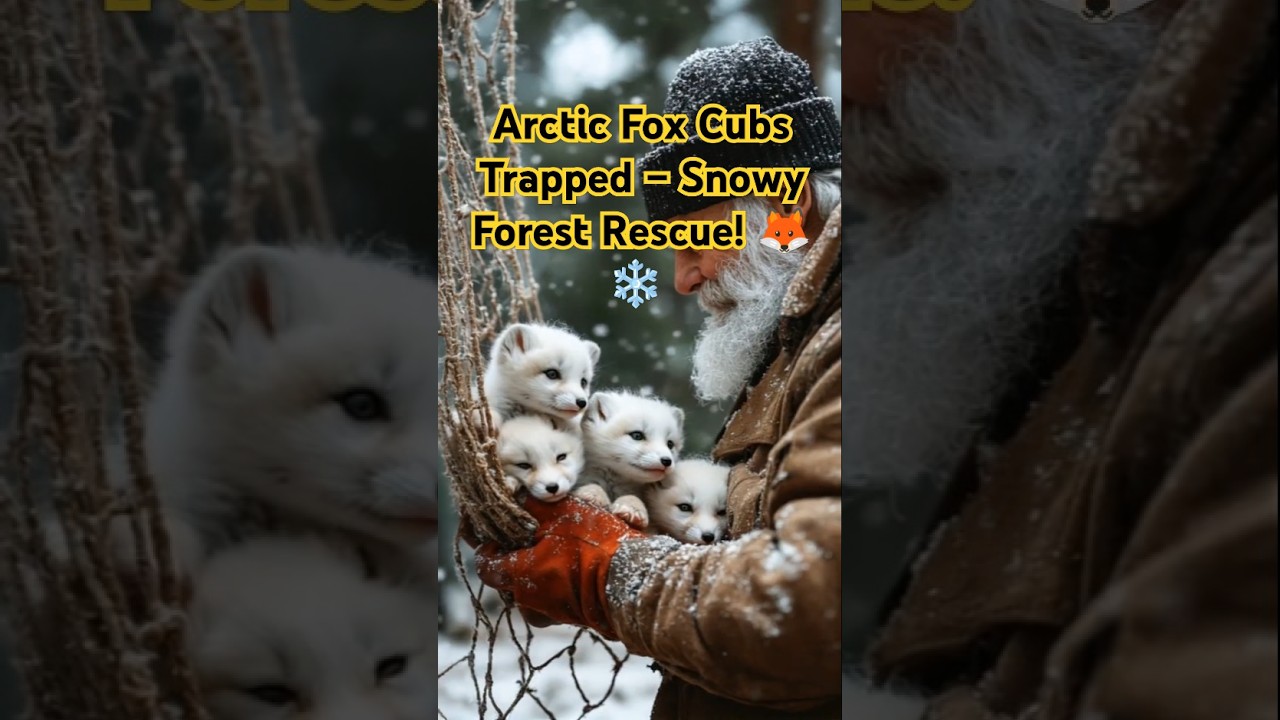 Arctic Fox Cubs Trapped &ndash; Snowy Forest Rescue! 🦊❄️ #animals #wildliferescue #animalrescue