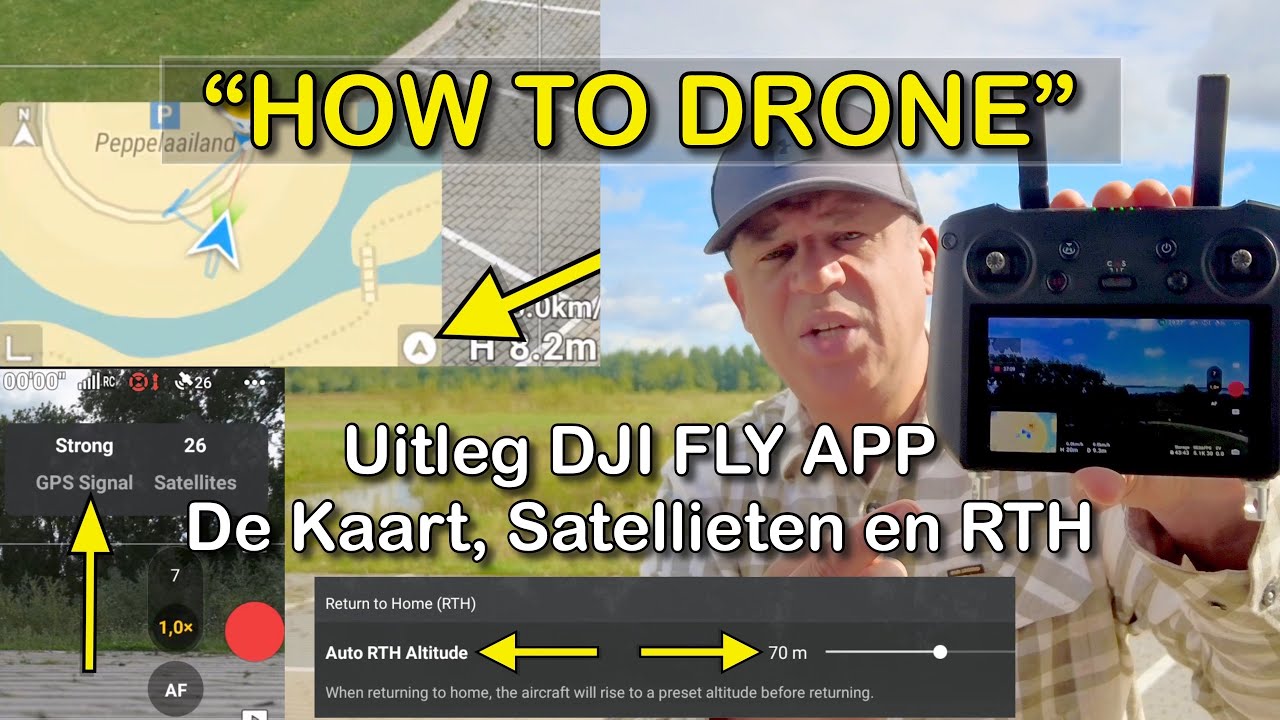 How To Drone - Instellingen voor de DJI Fly app, Satellieten, De Kaart en Return To Home