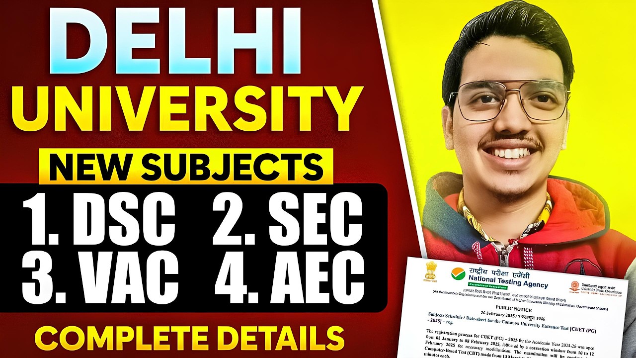 🚨 NEW 7 Subjects in Delhi University 😱 | What is GE, SEC, VAC & AEC? | Full Details Explained ✅