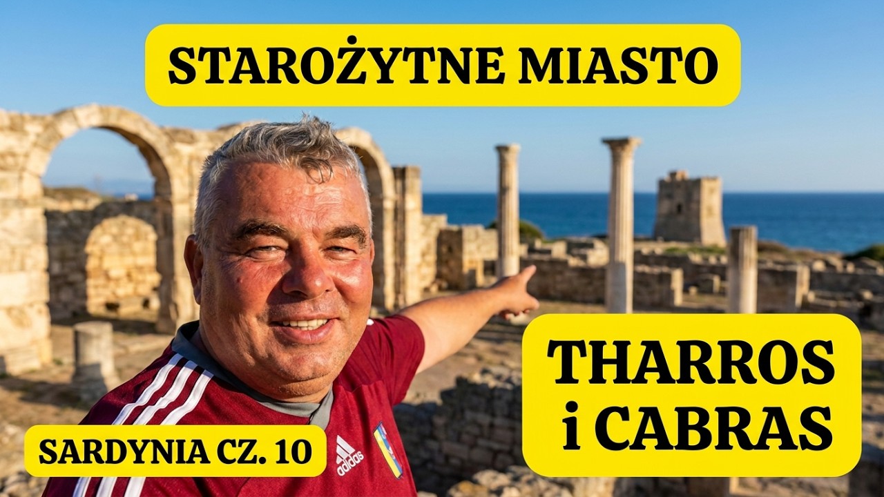 Sardynia kamperem. 60 Dni podróży. Część 10. Cabras i Tharros. Polecamy się www.dobraintegracja.pl