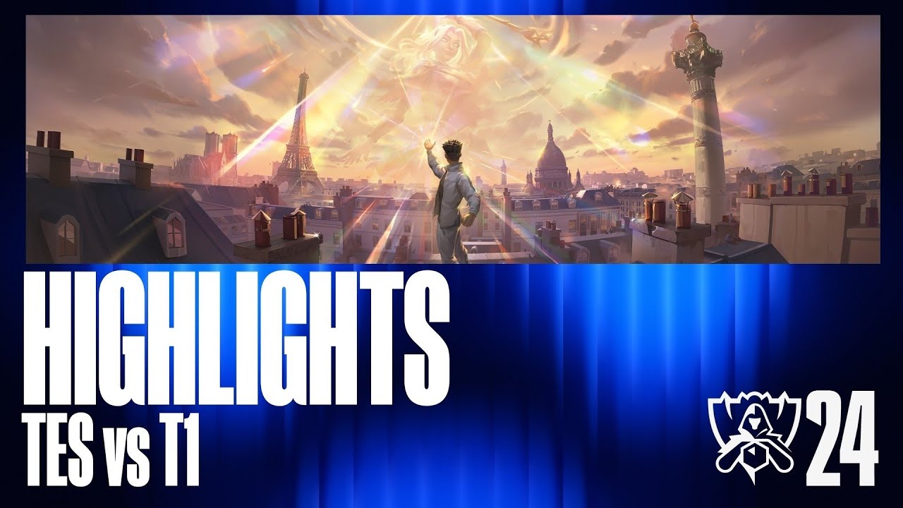 Highlights | TES vs. T1 - Game 1 | 2024 Worlds | Quarter Finals