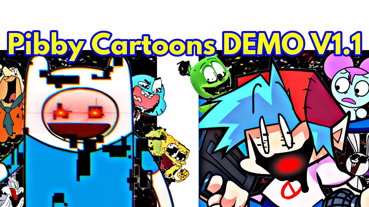 Friday Night Funkin' Vs New Pibby Cartoons Demo V1.1 | Gumball Finn SpongeBob (FNF/Mod/Pibby Finna)