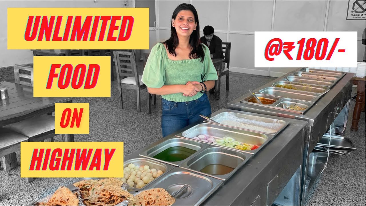 Unlimited Food on Highway at Rs.180/- (Ten Spoon Dhaba,Samalkha) | Street Food |   Unlimited Buffet