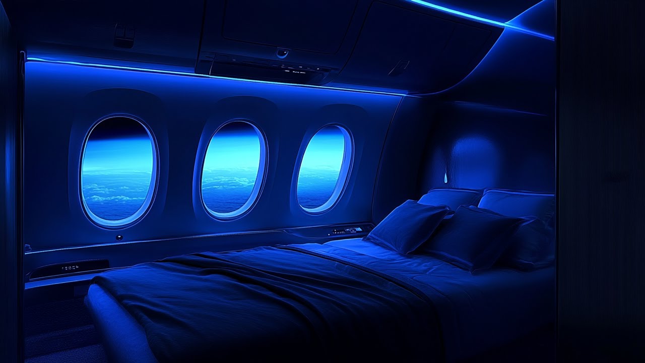 Airplane White Noise | Cabin Ambience for Sleep, Meditation, Study / 12 Hours