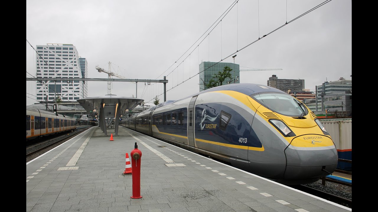 Eurostar E320 (Siemens Velaro) 4013/4014 bij vertrek vanaf Utrecht Centraal