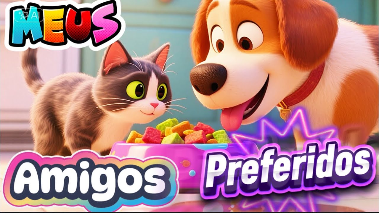 Meus Amigos Preferidos 🐱🐶 | Música Infantil do Gato e Cachorro Amigos