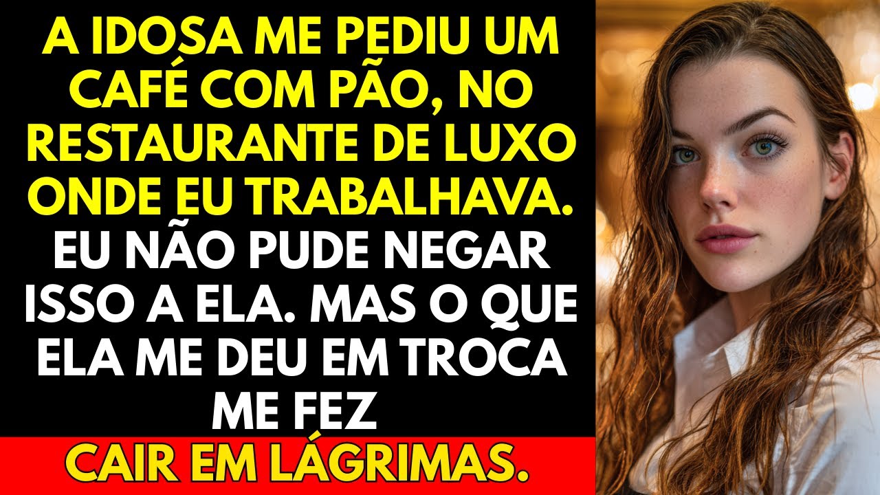 A idosa me pediu um café com pão, no restaurante de luxo onde eu trabalhava. Eu não...