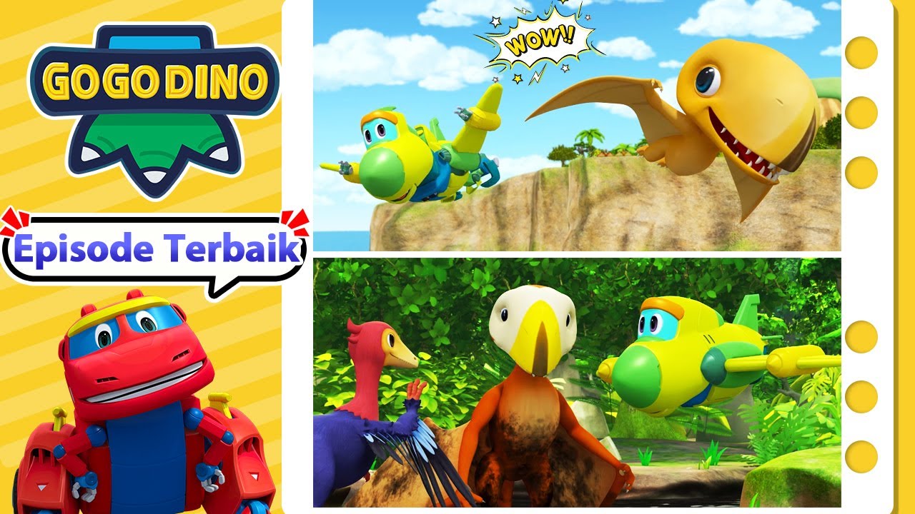 ⭐GOGODINO Episode Terbaik⭐Ping—Pterosaurus Terbaik di angkasa | Kartun Anak |Dino | Bahasa Indonesia