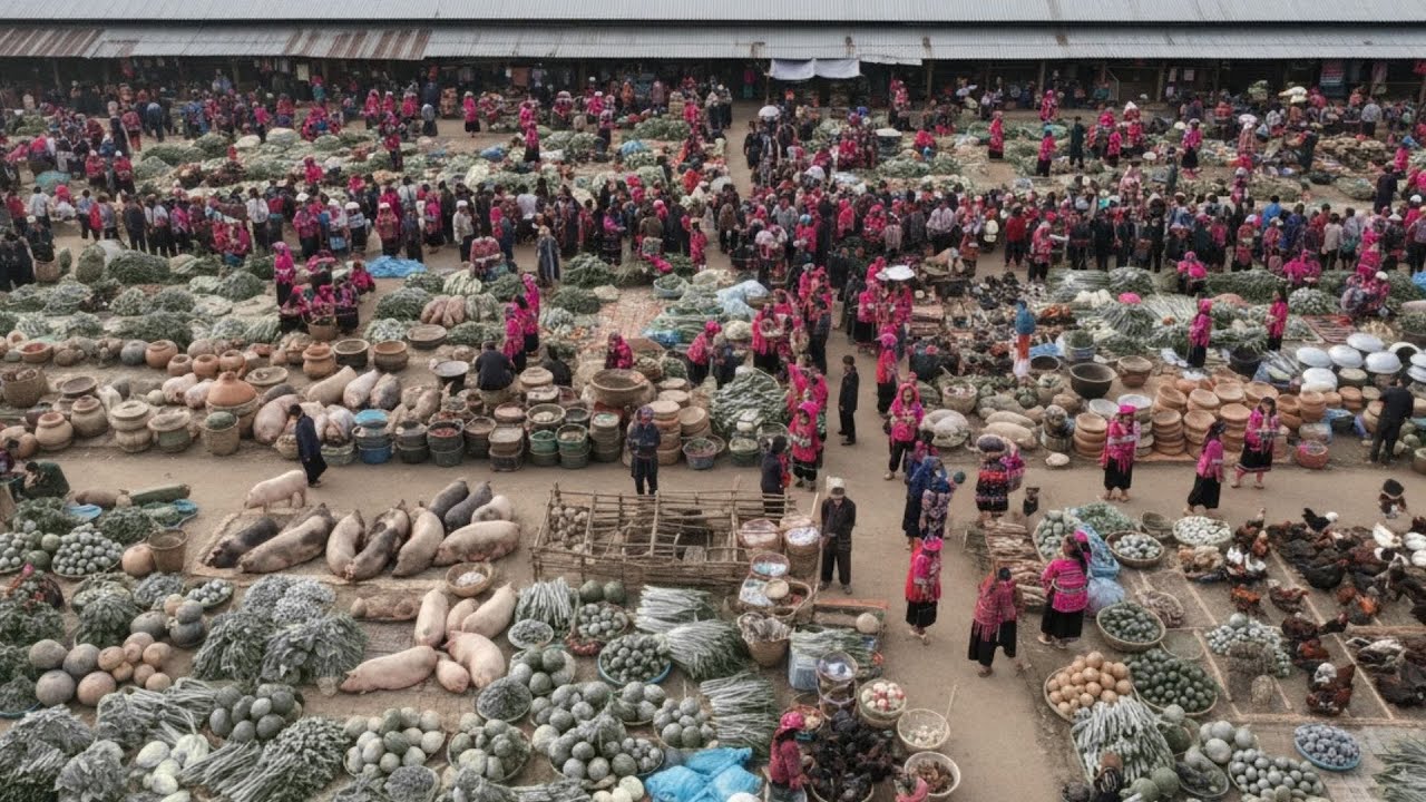 The Pha Long border market is very unusual in the last days of the year.