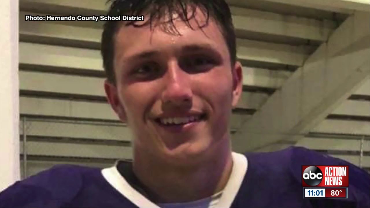 Hernando High School honors football player who was hit and killed by van on way to school