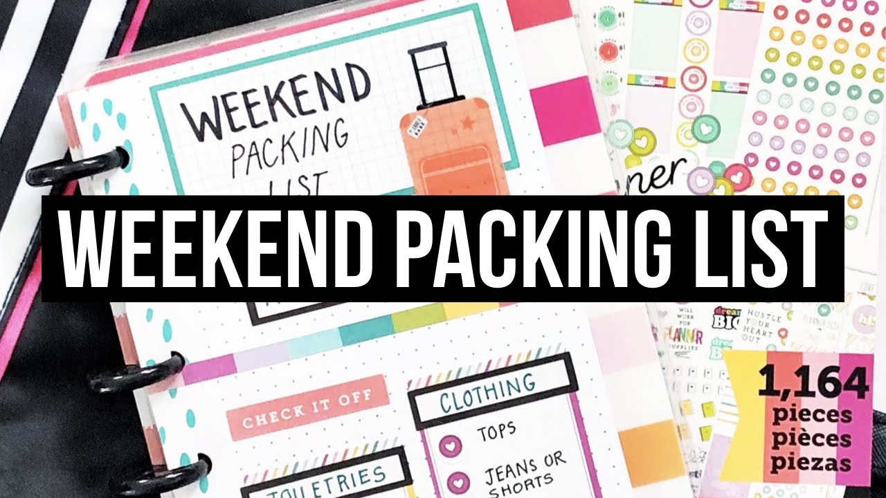 Plan With Me // Half Sheet Weekend Packing List // The Happy Planner //