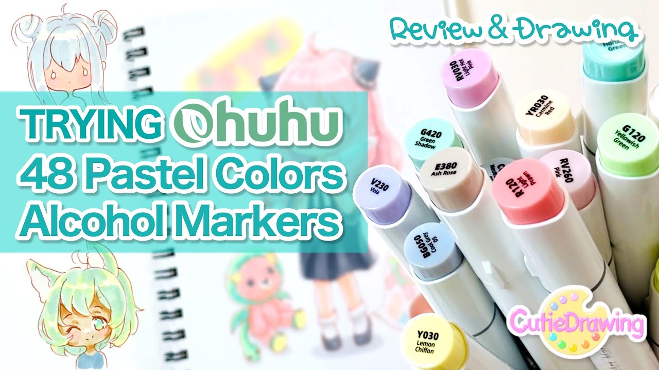 Ohuhu 48 Pastel Colors Alcohol Markers Review/Drawing Anya Forger | SPY FAMILY #94