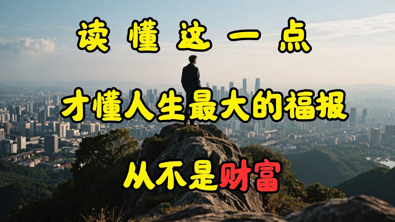 读懂这一点，才懂人生最大的福报从不是财富