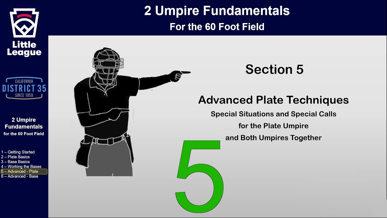 TUF 5 Advanced Plate Umpire Techniques