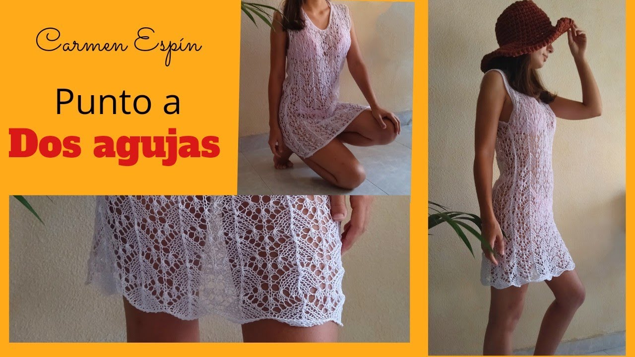Como hacer un VESTIDO DE PLAYA de punto #1º