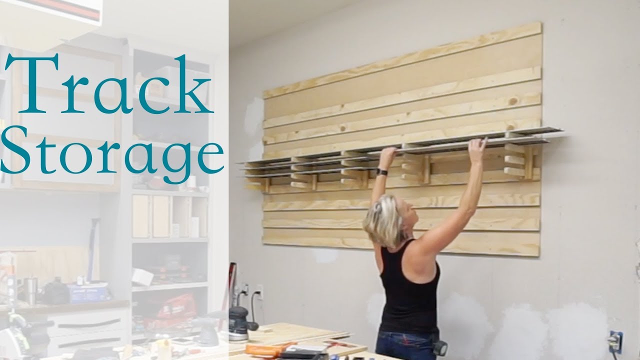 Storage for Track Saw Tracks on French Cleat Wall