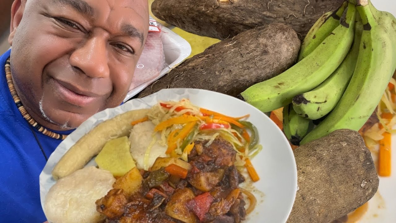 How to Make Brown Stew Chicken with Ground Provisions/ Jamaican Comfort Food