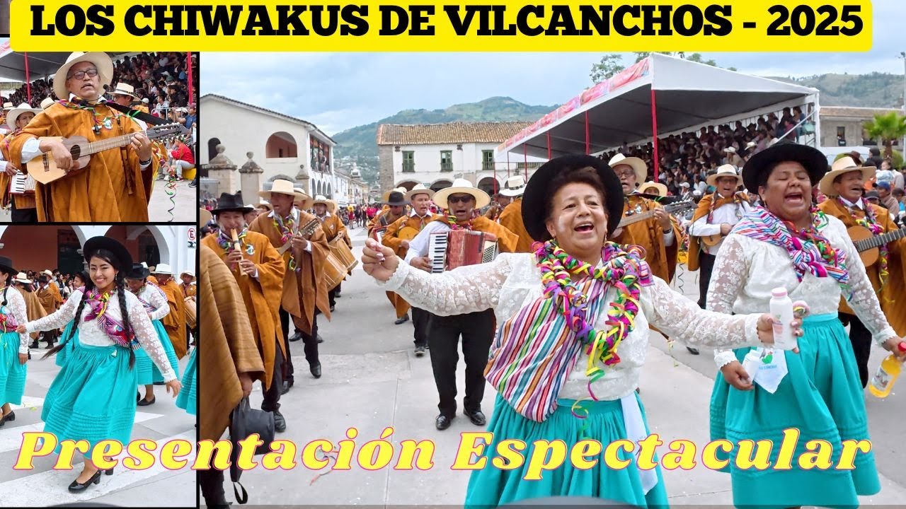 🎭🔥 ¡LOS CHIWAKUS DE VILCANCHOS deslumbras con su canto y zapateo en el Carnaval Ayacuchano 2025! 🎶💃