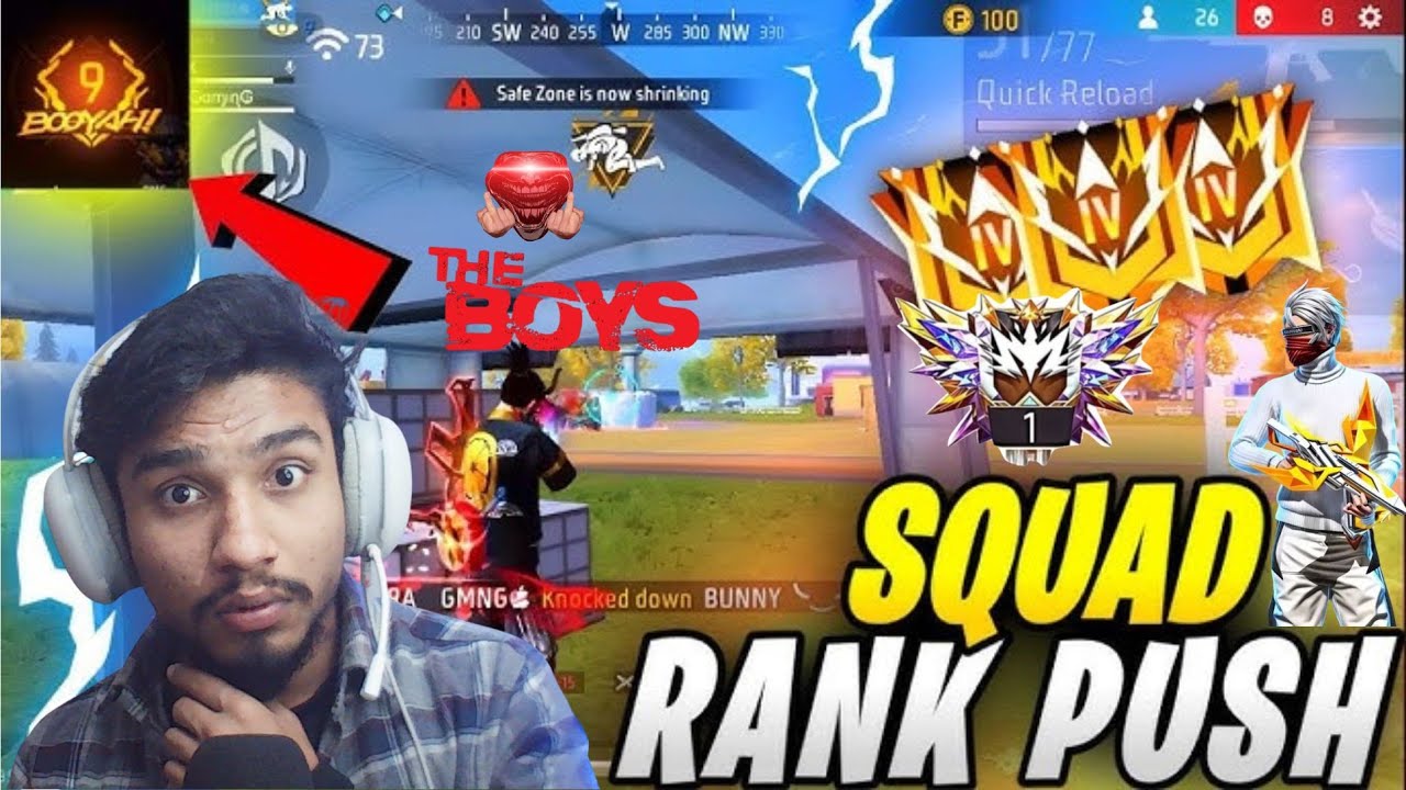 😱 Squad Rank Push 🏆 Full Gameplay 🔥 Fast Conqueror & Grandmaster Push | Intense Squad Rank Match?