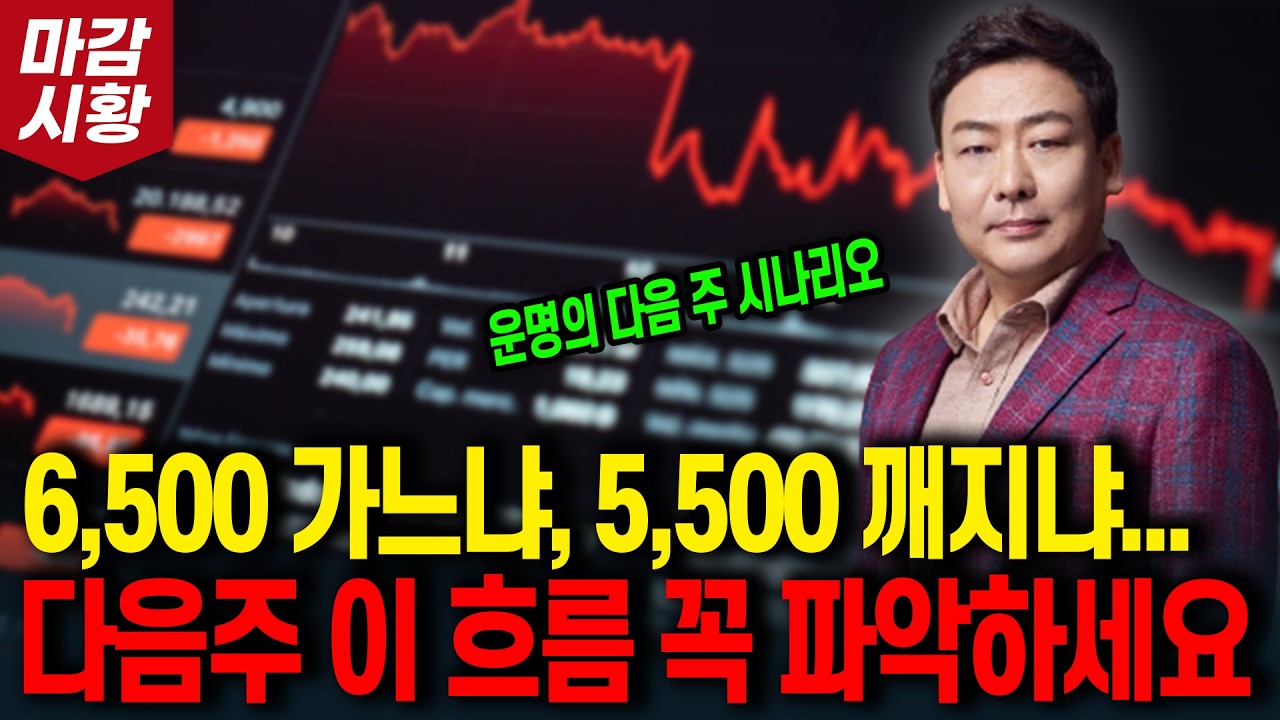 6,500 가느냐, 5,500 깨지냐... 다음주 이 흐름 꼭 파악하세요! (운명의 다음주 시나리오)