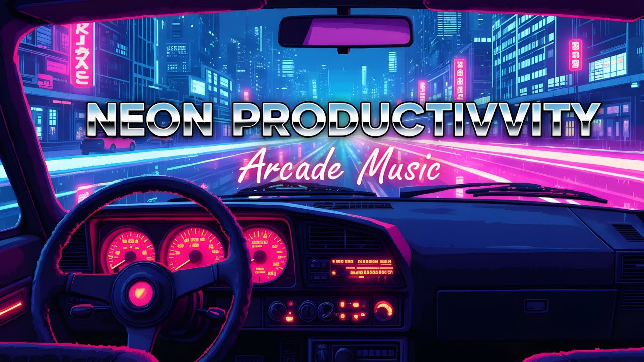 Neon Productivity – Work Focus Arcade Music for Flow & Output
