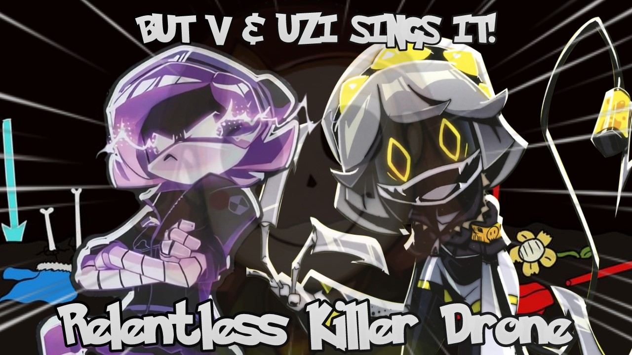 FNF Megalo Strike Back - V and Uzi cover | FNF Vs. Chara