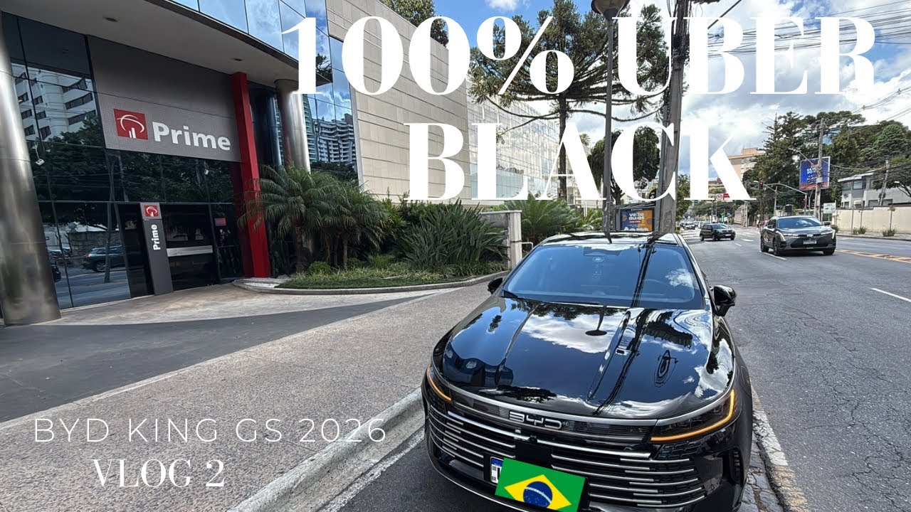 PRIMEIRO DIA UBER BLACK NO BRASIL. BYD KING GS 