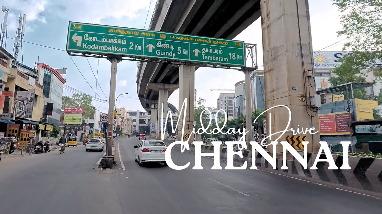 Chennai Midday Drive | Vadapalani to Guindy [4K]