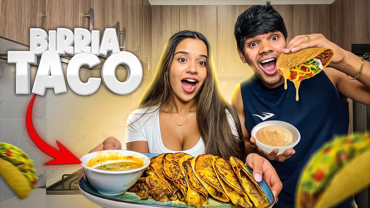BEST TACO Recipe - Birria Tacos 🌮 | Cooking with Yash and Hass - Episode 14