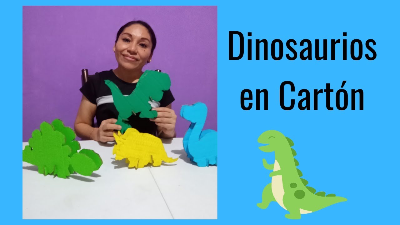 Dinosaurios de cartón/idea de dinosaurios de cartón para tu evento.