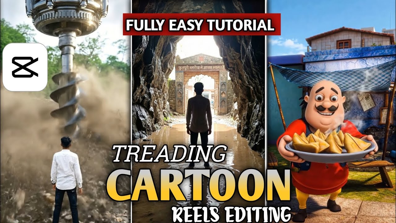 Cartoon Characters Ko Real Life Mein Milne Ka VFX! Easy Tutorial ( Doraemon, Oggy, Motu Patlu )
