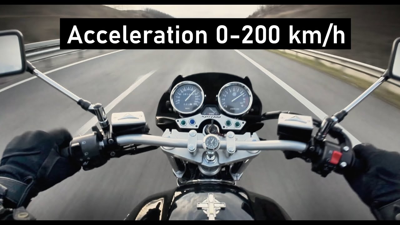 Yamaha XJR 1300 acceleration 0-200 km/h