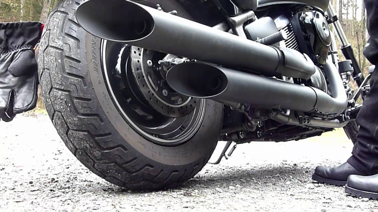 Kawasaki VN900 Vergleich Serienauspuff vs. verstellbarer Auspuff