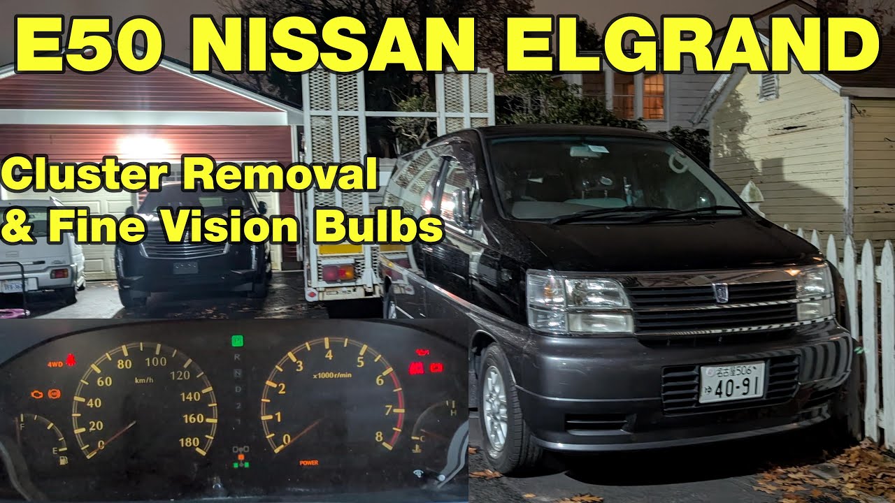 Nissan Elgrand E50 How to remove instrument cluster & bulb replacement for Fine Vision cluster