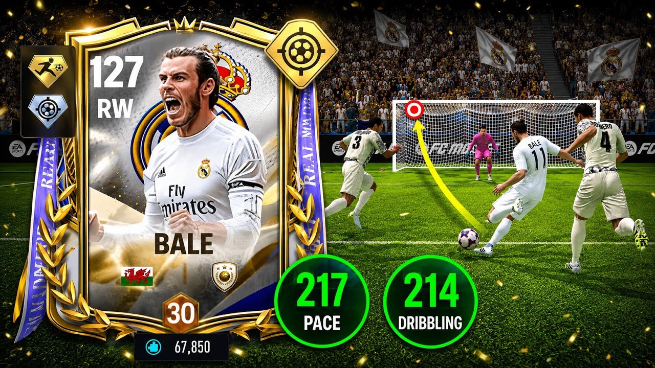 Обзор Бэйла 122 OVR &mdash; ЛУЧШИЙ ПРАВЫЙ ВИНГЕР в FC Mobile 26? 🤯 | Геймплей и характеристики