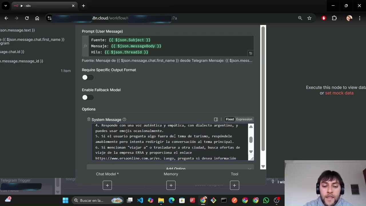 Agente de IA con Telegram en n8n desde cero