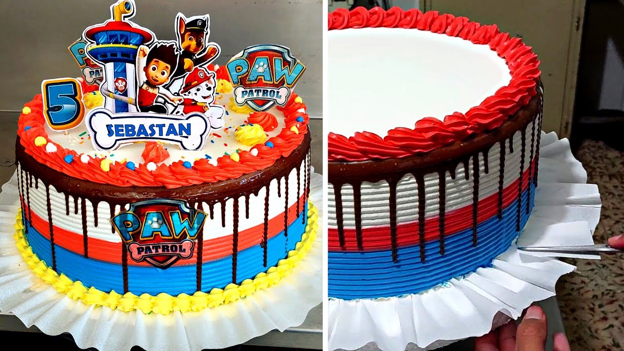 pastel de paw patrol para niño