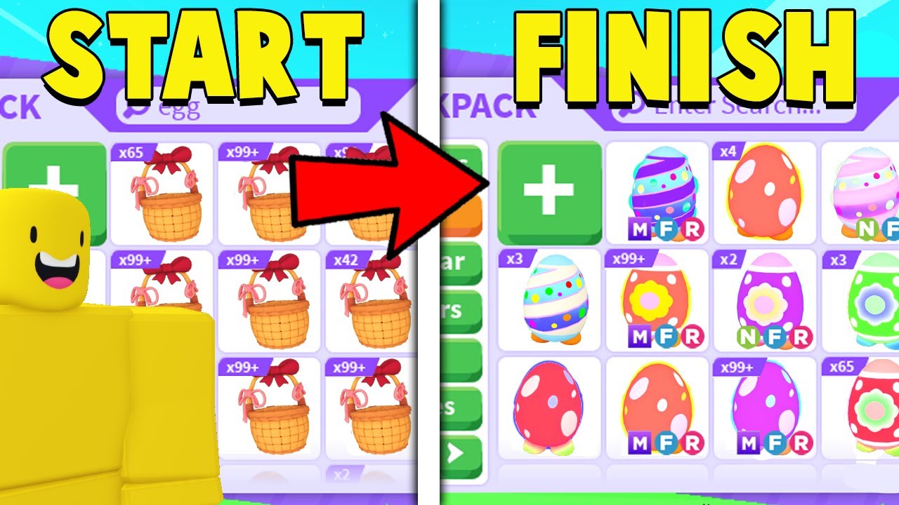 My Little Brother OPENED 100 EGGY BOXES in Adopt Me!