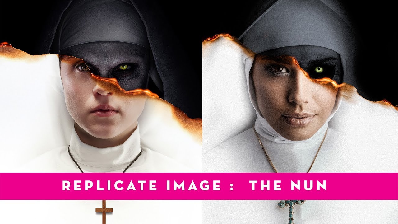 PHOTOSHOP TUTORIAL Replicating image : The Nun Movie Poster